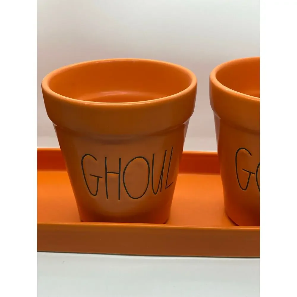 Rae Dunn Halloween Ghost Ghoul Goblin Tri Planter